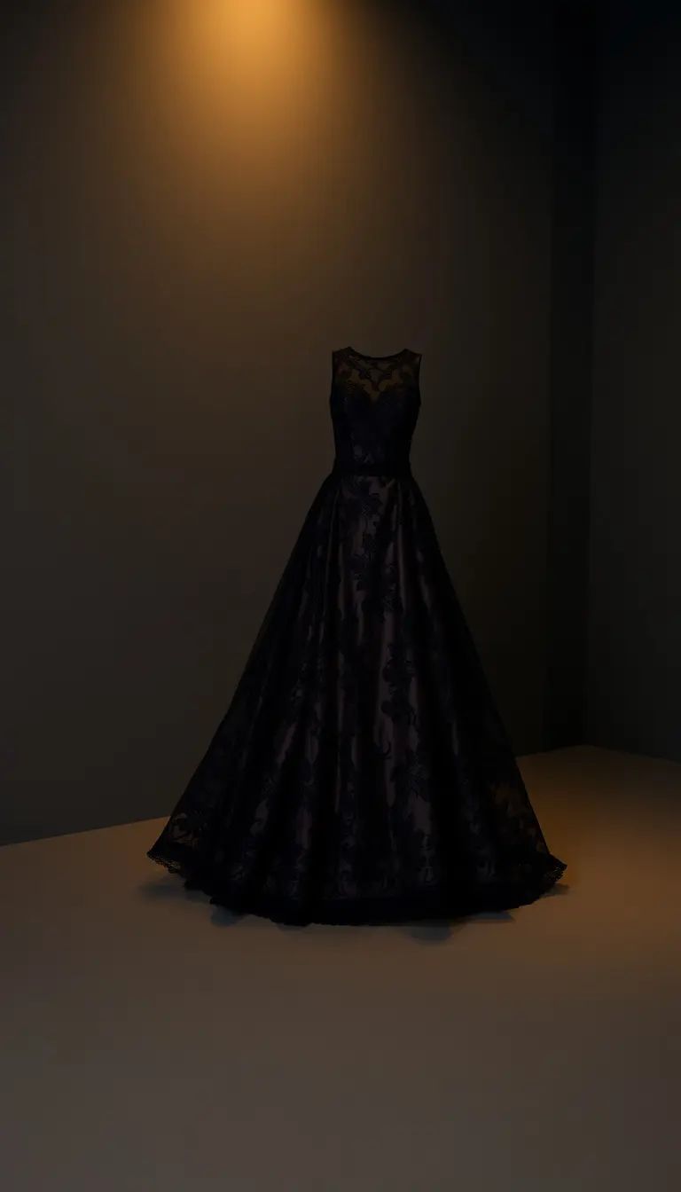 Black Prom Lace Dress