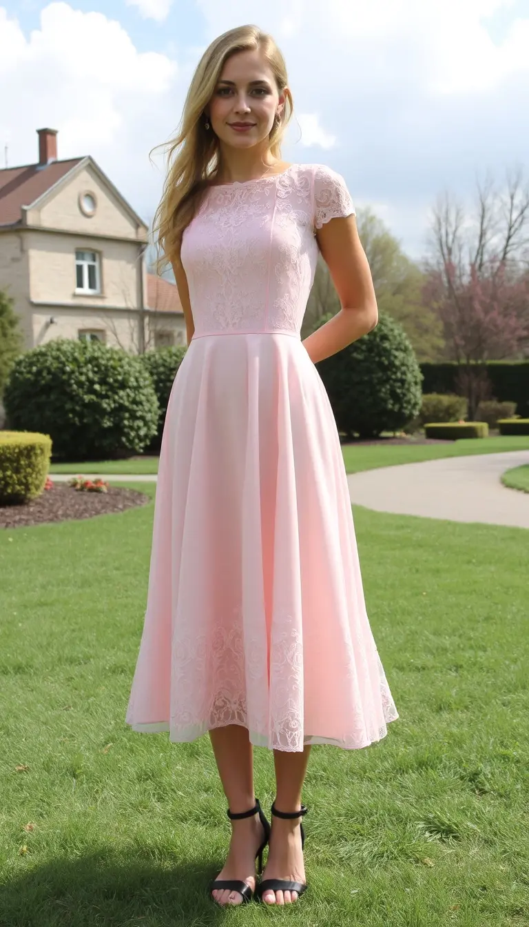 Pastel Pink Bridal Shower Dress