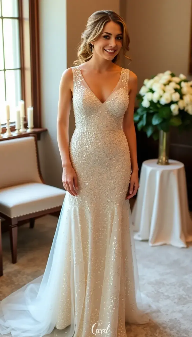 Sparkly Sequin Bridal Dress