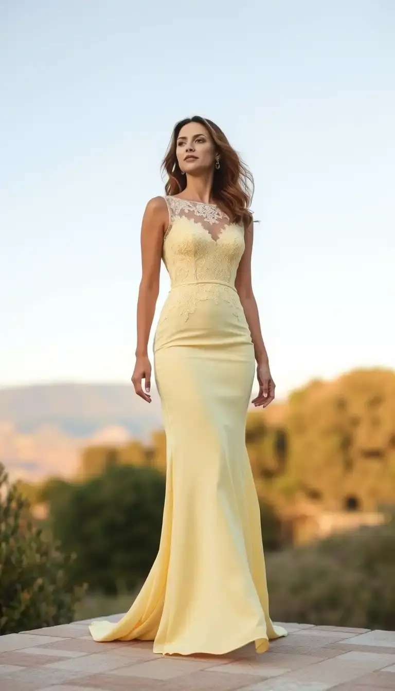 Butter Yellow Cocktail Dress