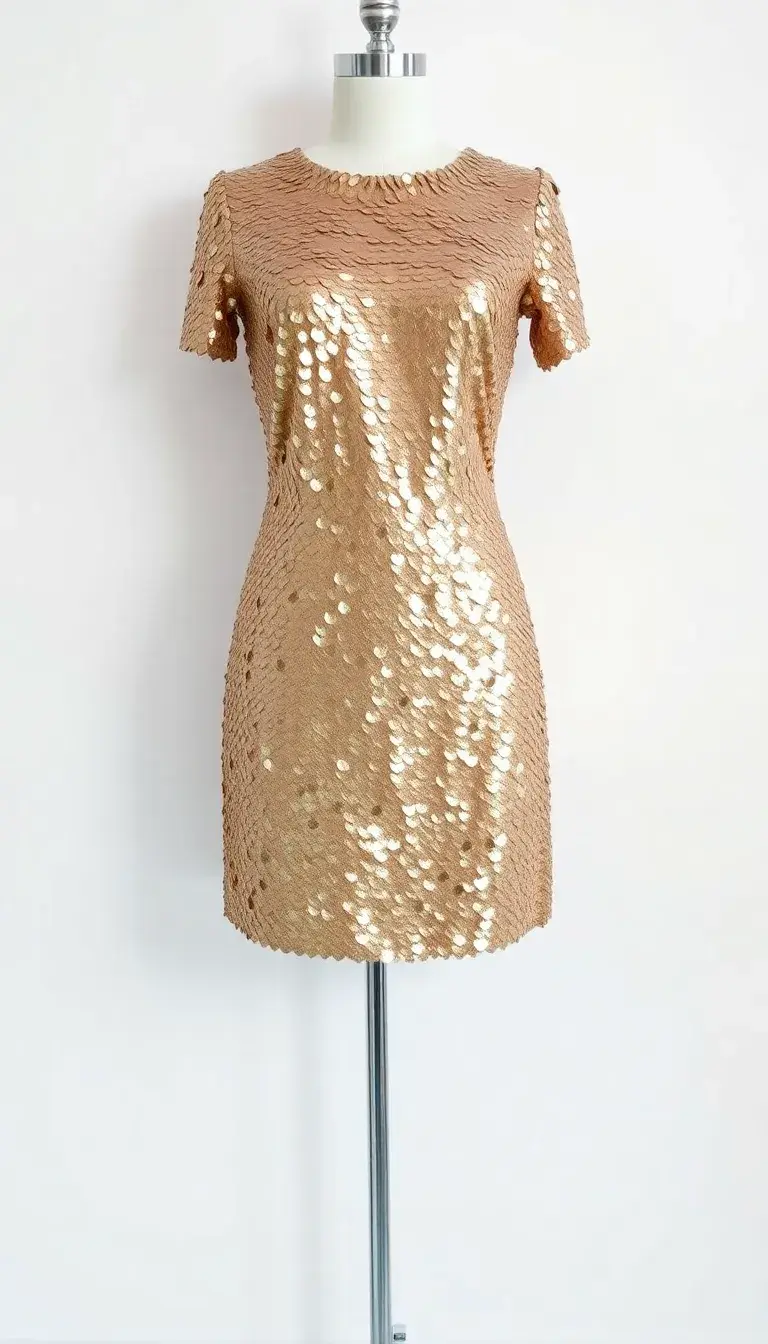 Champagne Sequin Party Dress