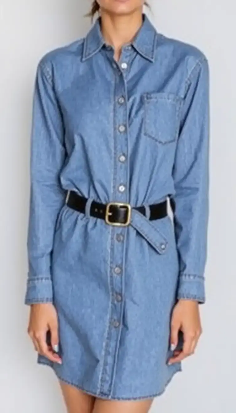 Denim Mini Shirt Dress