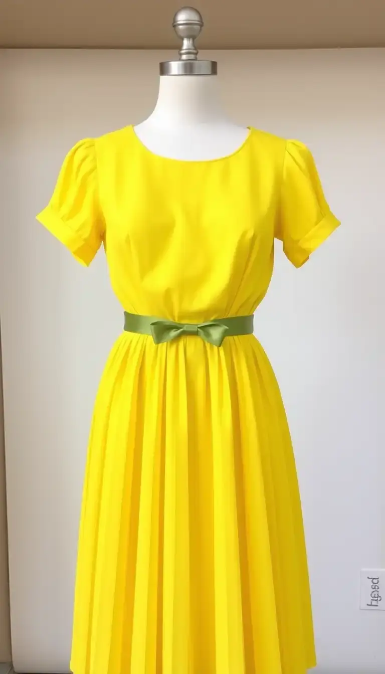 Yellow Easter A-Line Dress