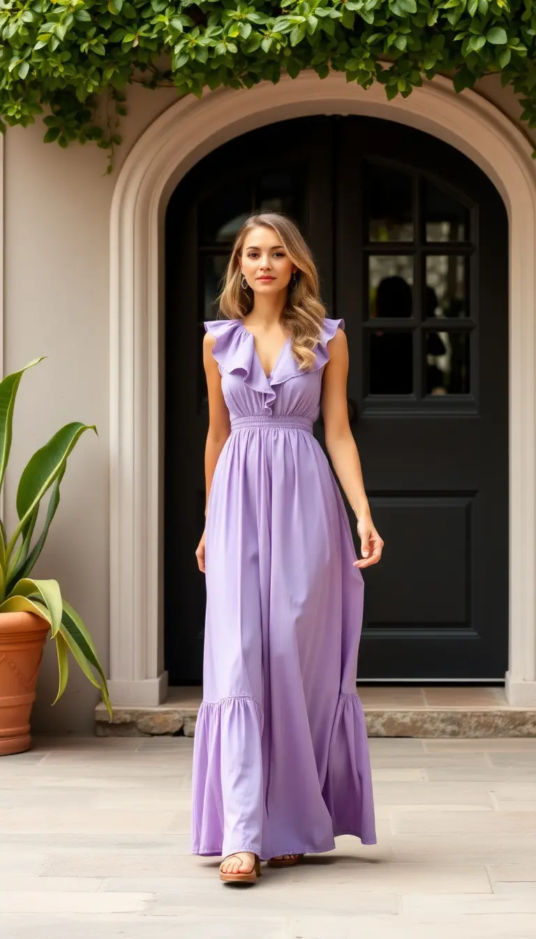 Lavender Easter Maxi Dress
