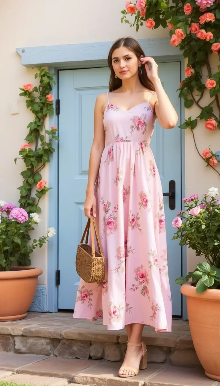 Light Pink Floral Sundress