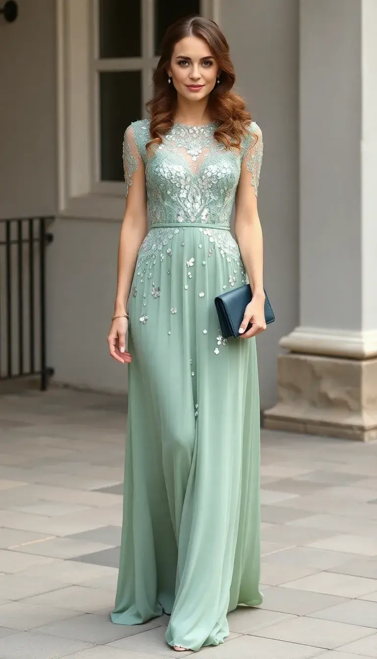 Sage Green Sequin Bridesmaid Outfit