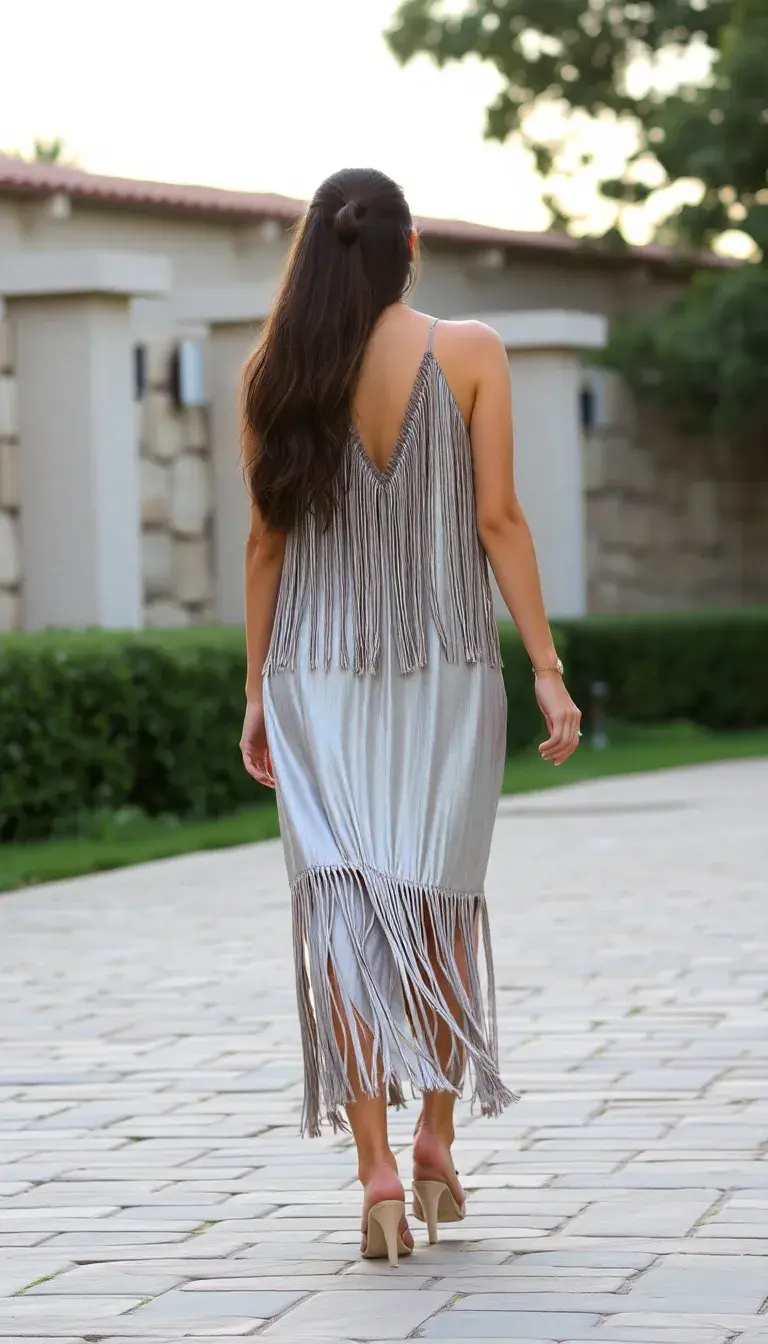 Silver Boho Dress
