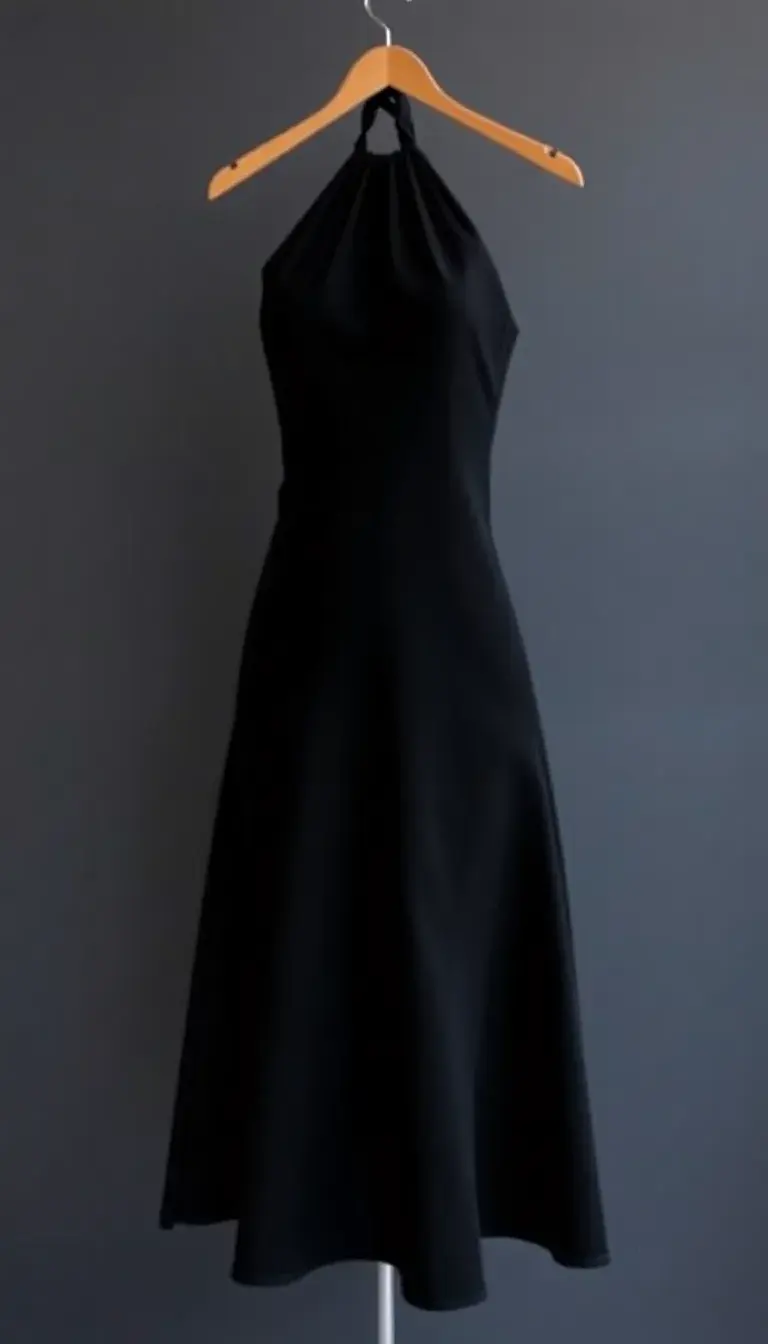 Black Swim Dress with Skirt