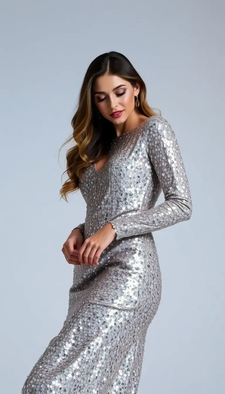 Sequin Winter Party Dress