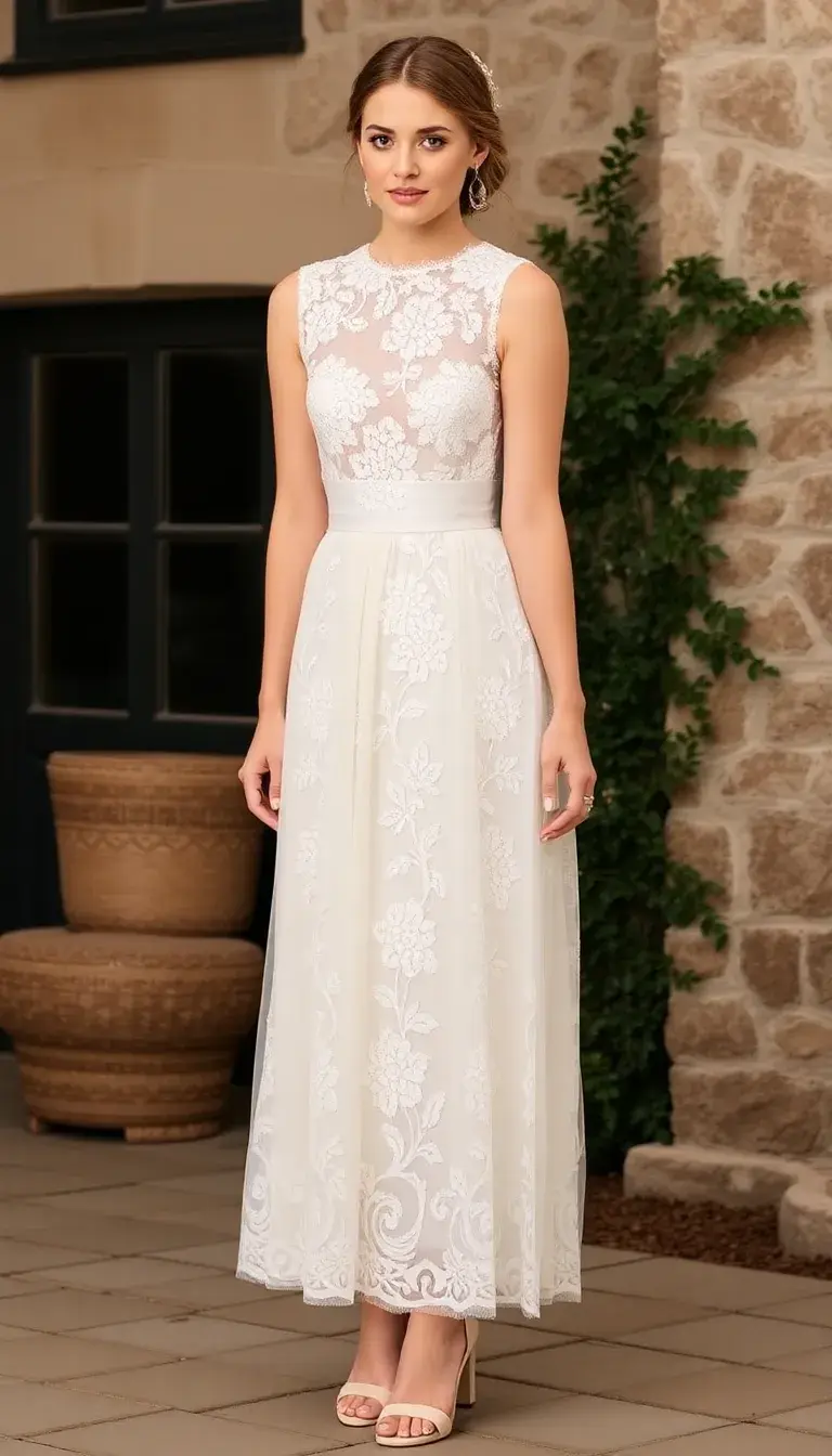Lace Bridesmaid Midi Dress