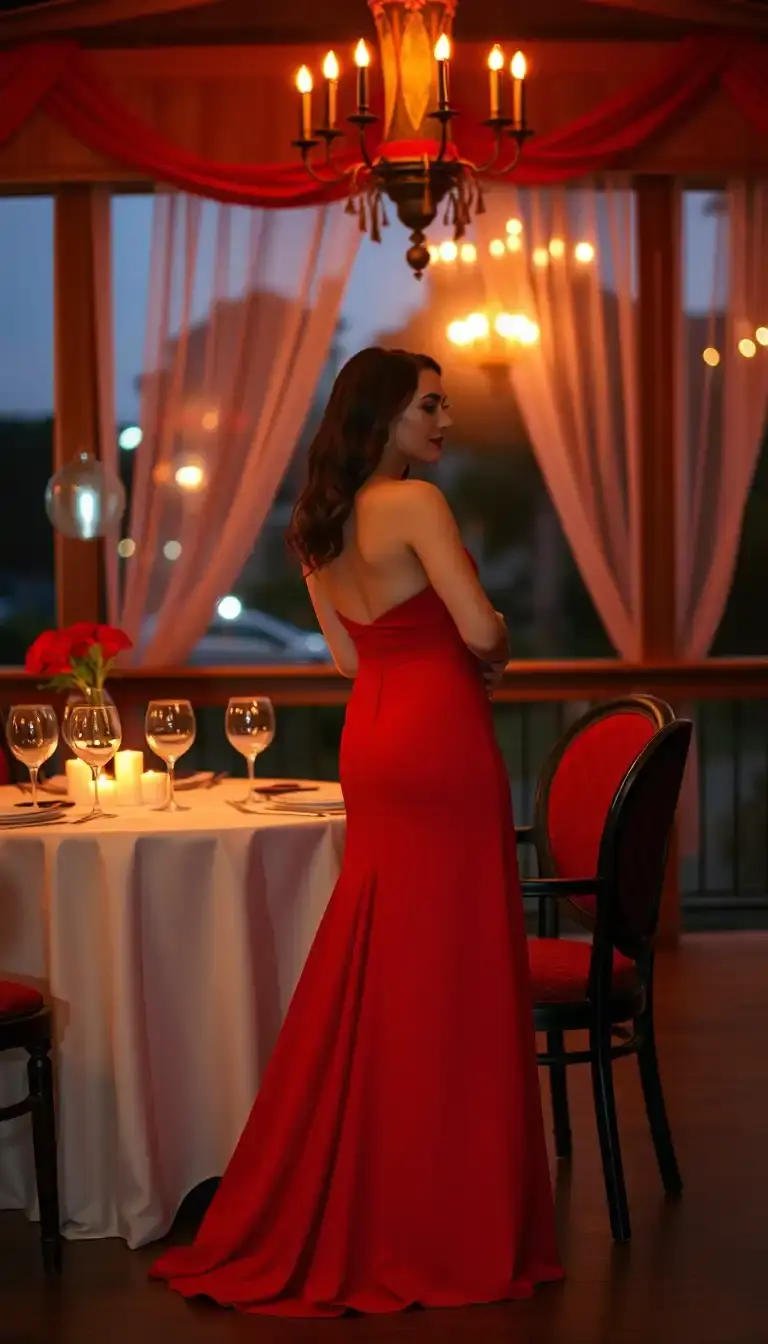 Strapless Red Maxi Dress