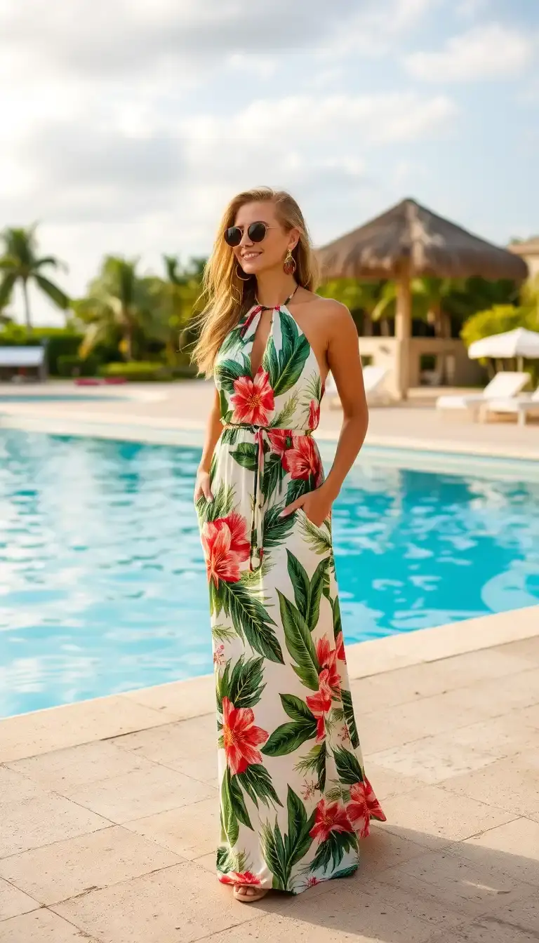 Halter Neck Maxi Dress