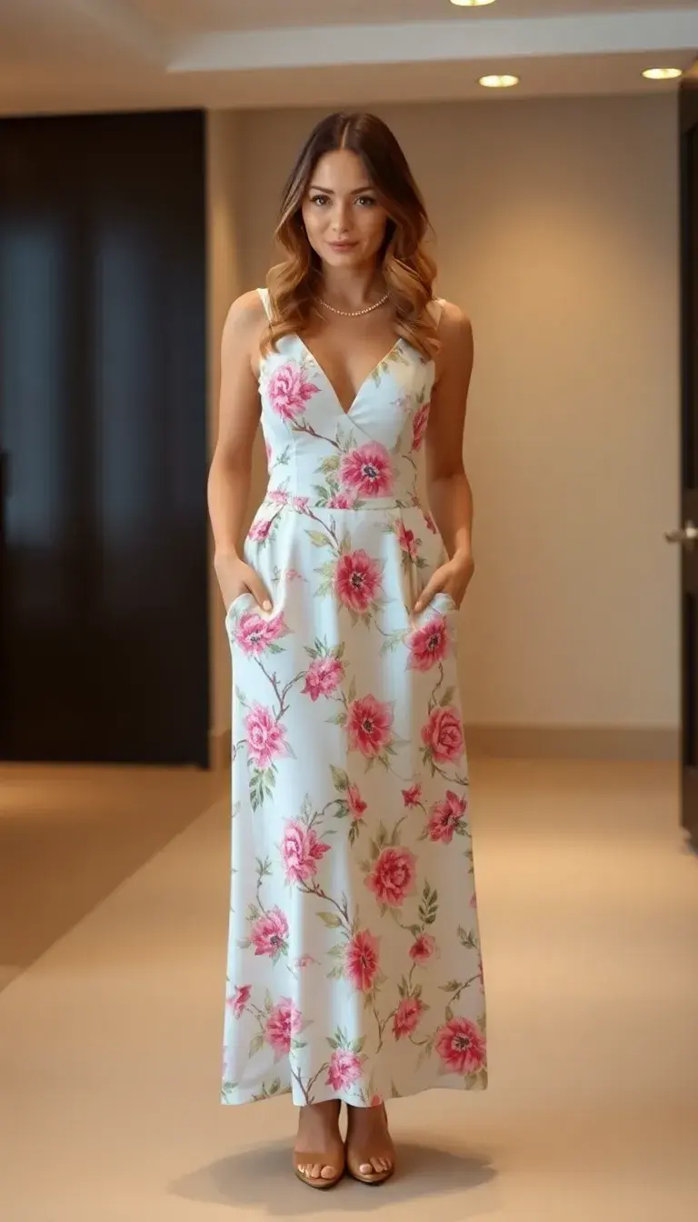 White Floral Cocktail Dress