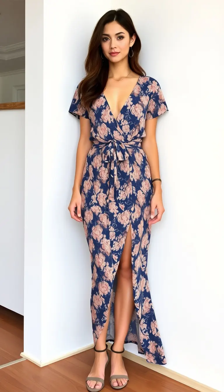 Petite Wrap Casual Dress
