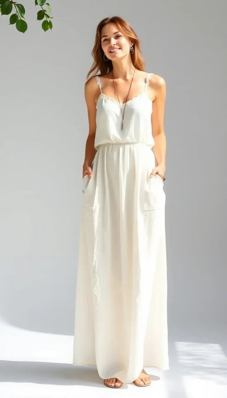Women's Linen Maxi Dress
