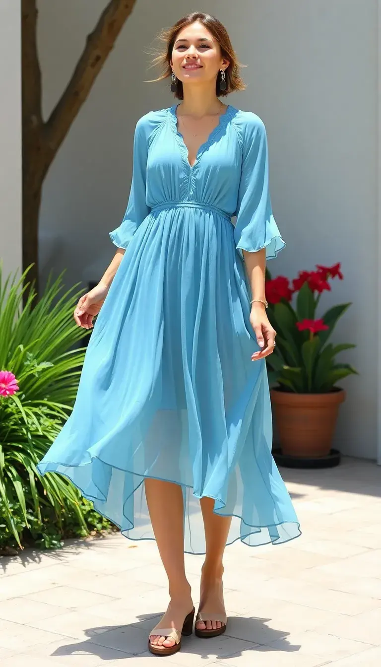 Women's Chiffon Midi Dress