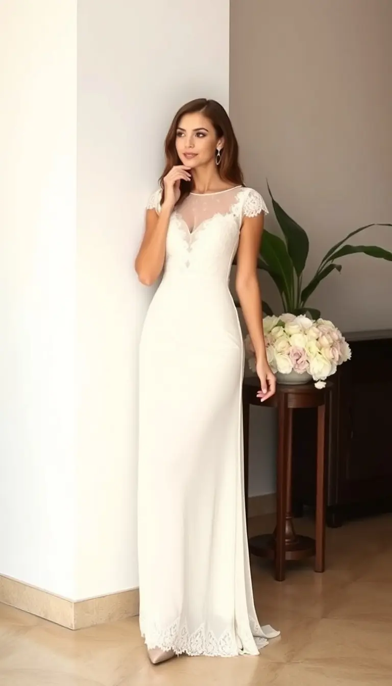 Women's Lace Trim Dress