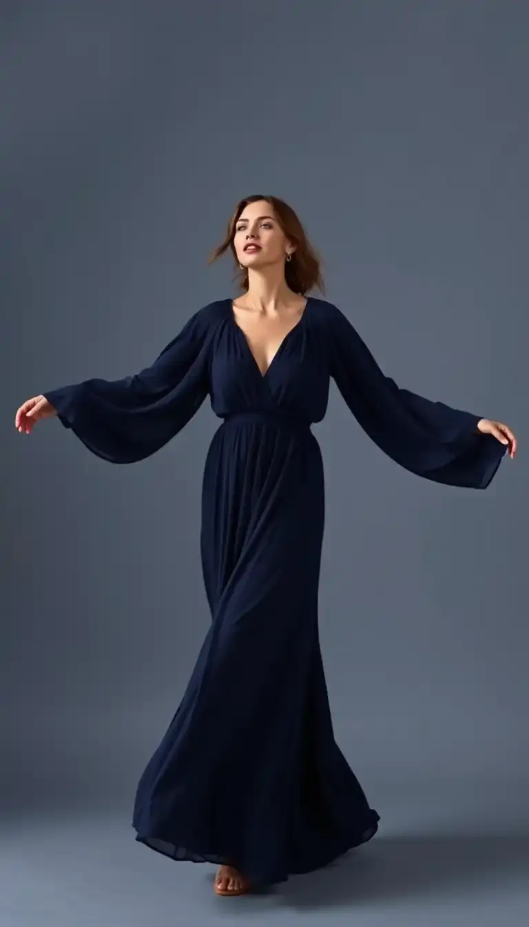 Navy Blue Maxi Dress