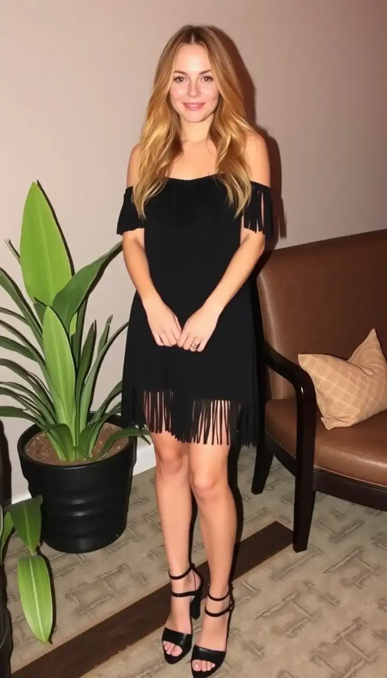 Fringe Going Out Party Dress