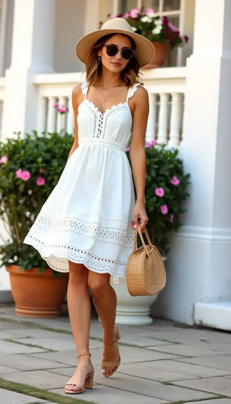 White Sundress with Eyelet