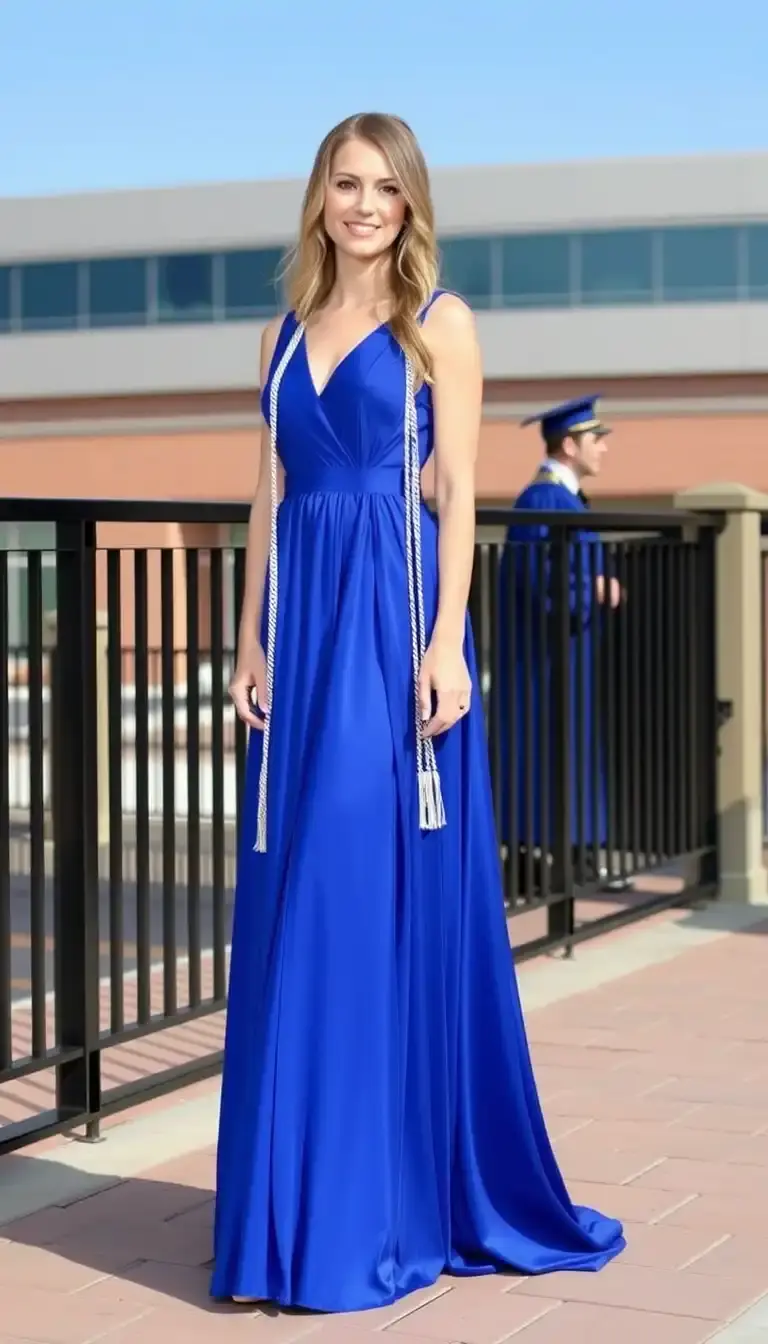 Blue Maxi Grad Dress