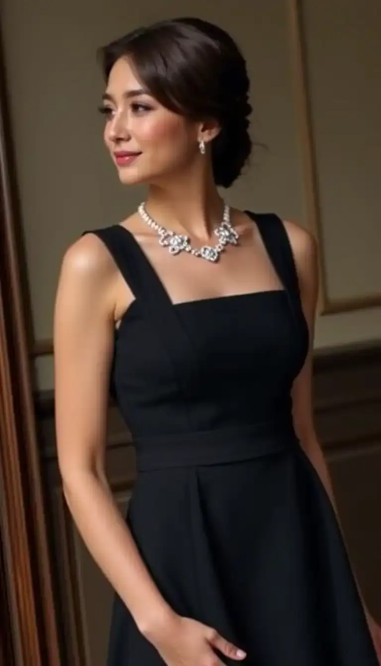 Black Pinafore Formal Dress