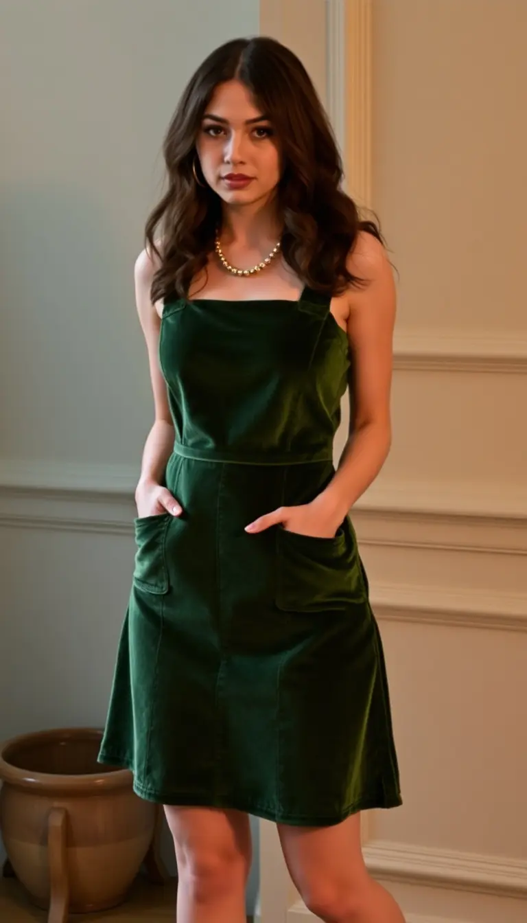 Velvet Pinafore Party Dress