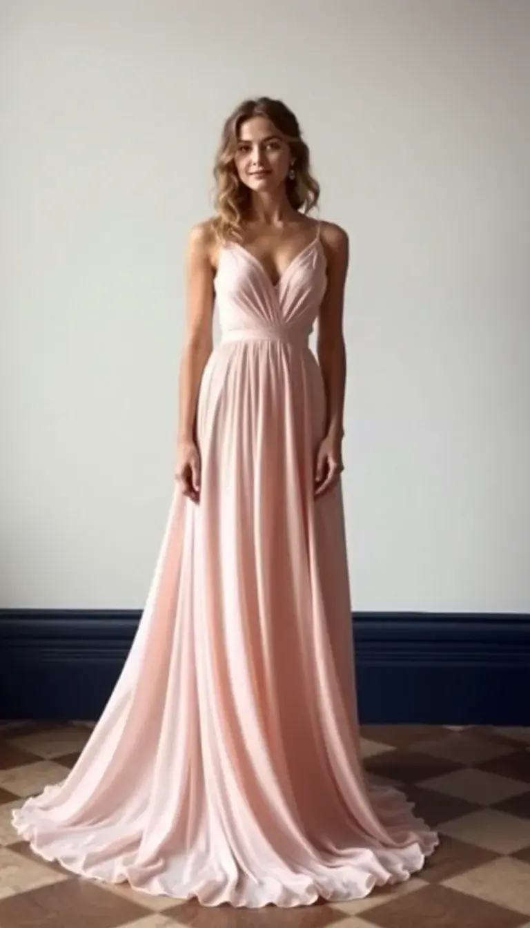 A flowy UK chiffon maxi prom dress