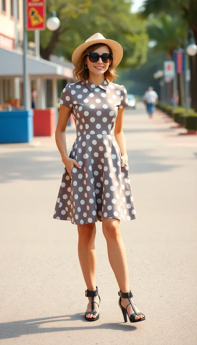 White Polka Dot Skater Dress