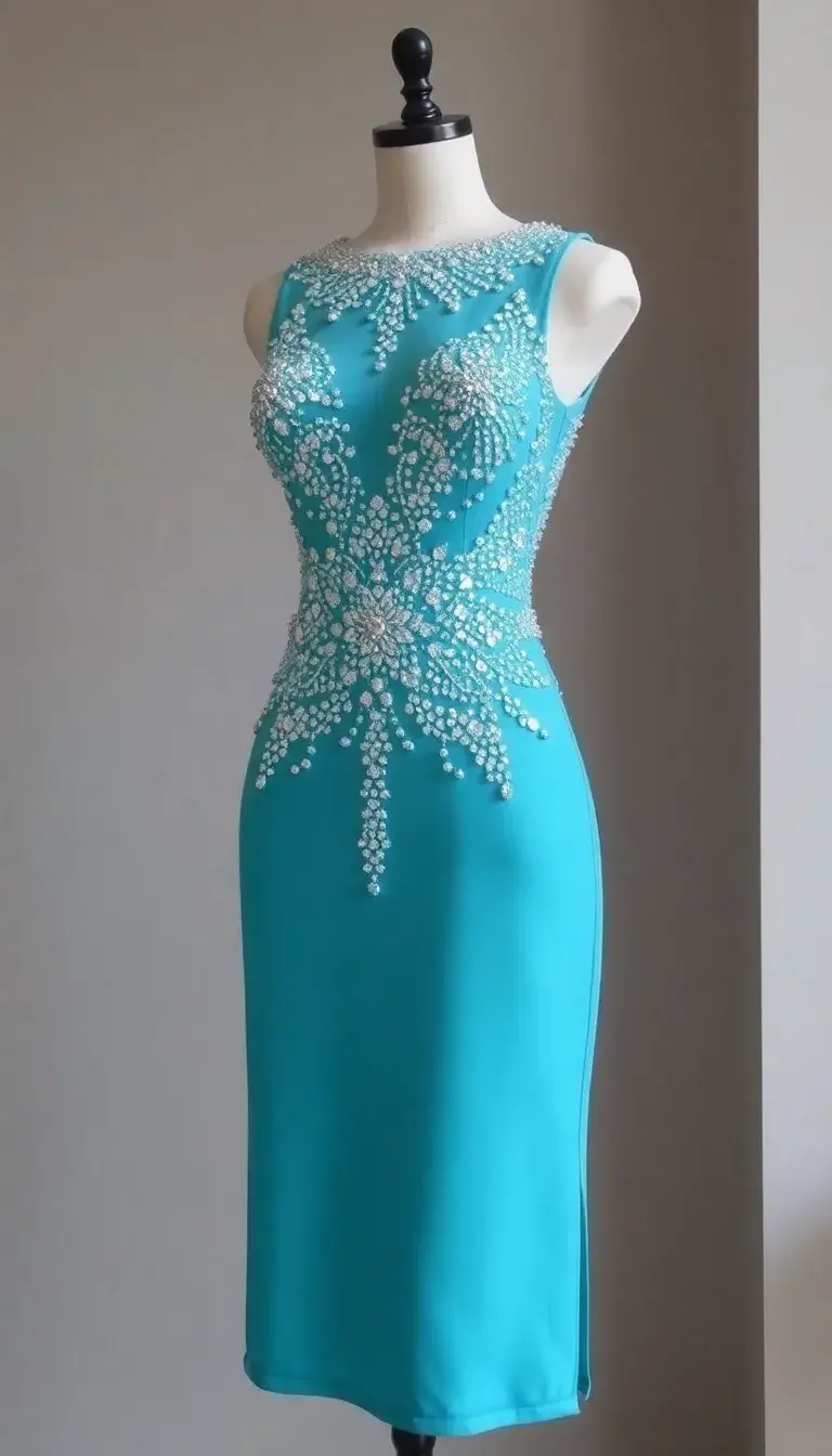 Rhinestone Sparkly Cocktail Dress