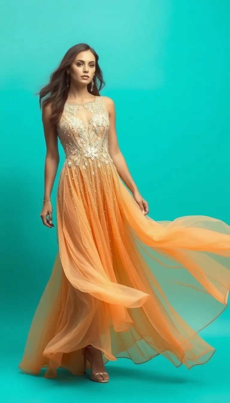 Beaded Sparkly Maxi Dress