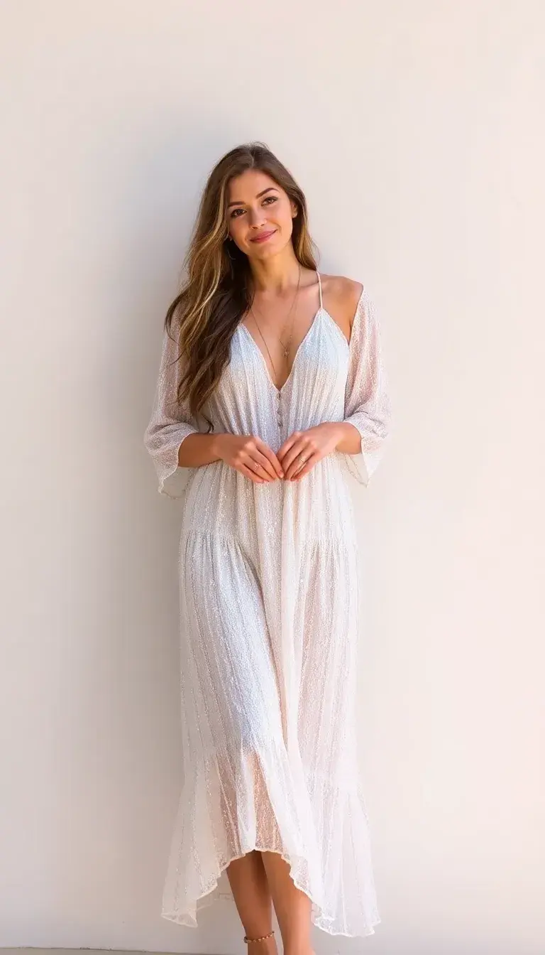 Shimmer Sparkly Boho Dress