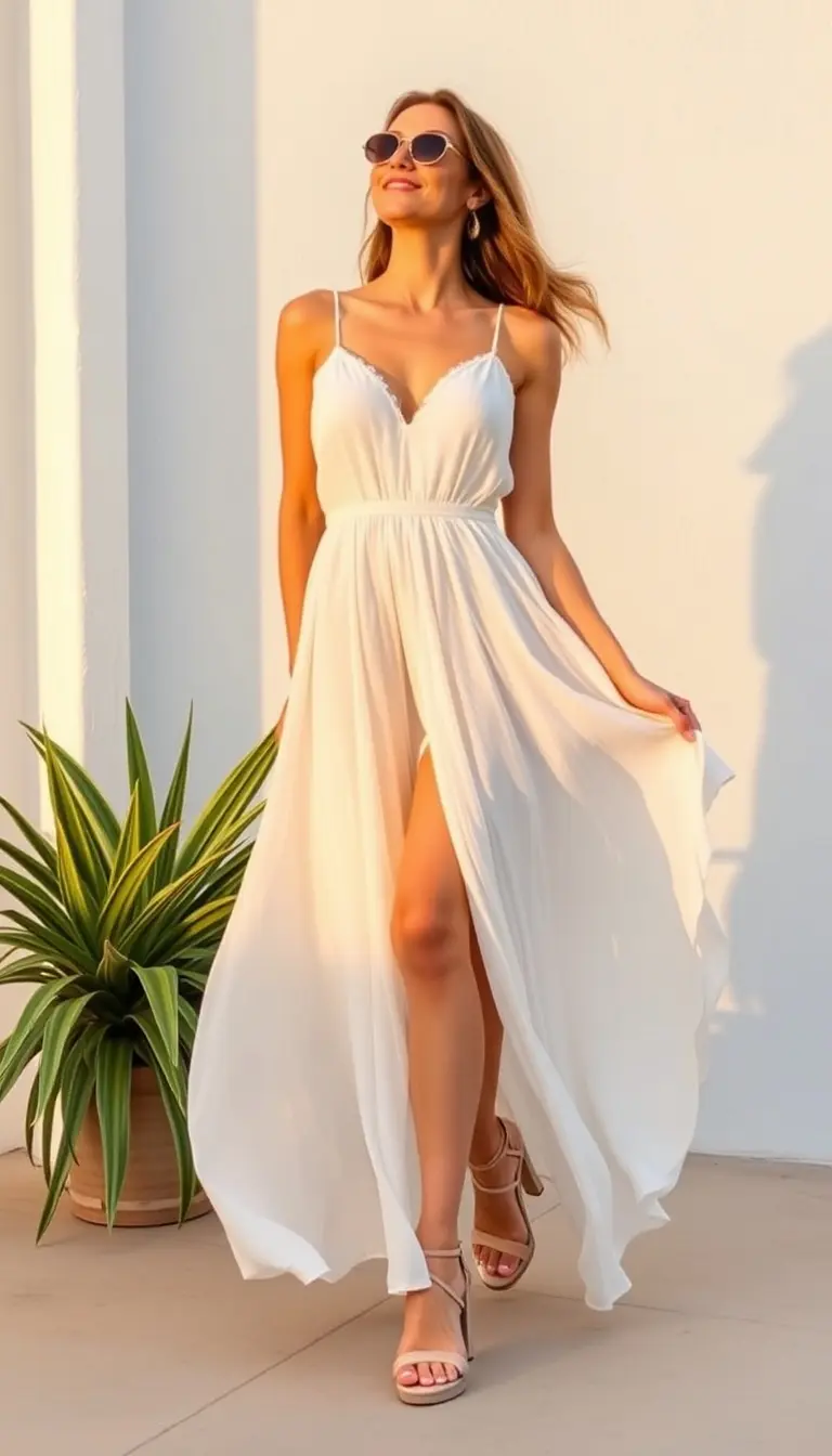 Women's White Maxi Dress