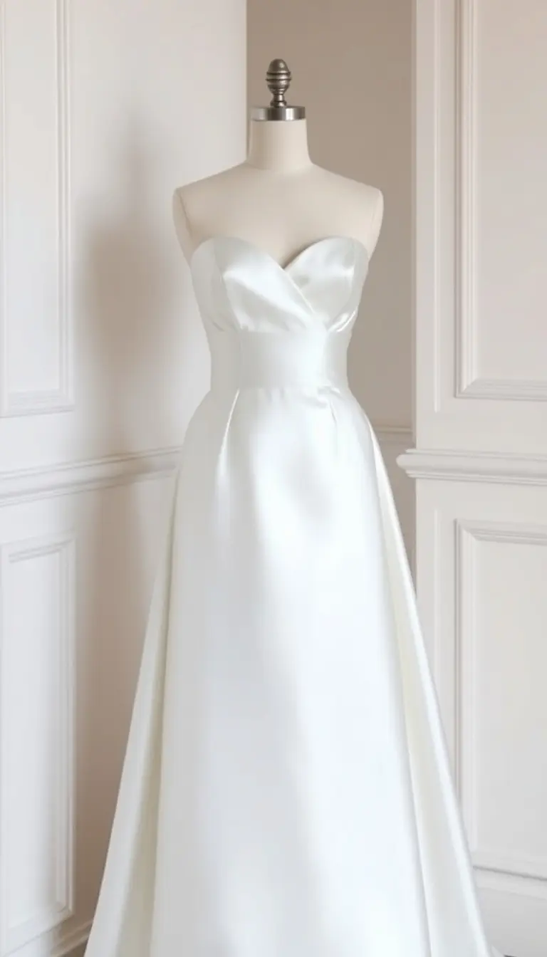Basque Waist Satin Gown