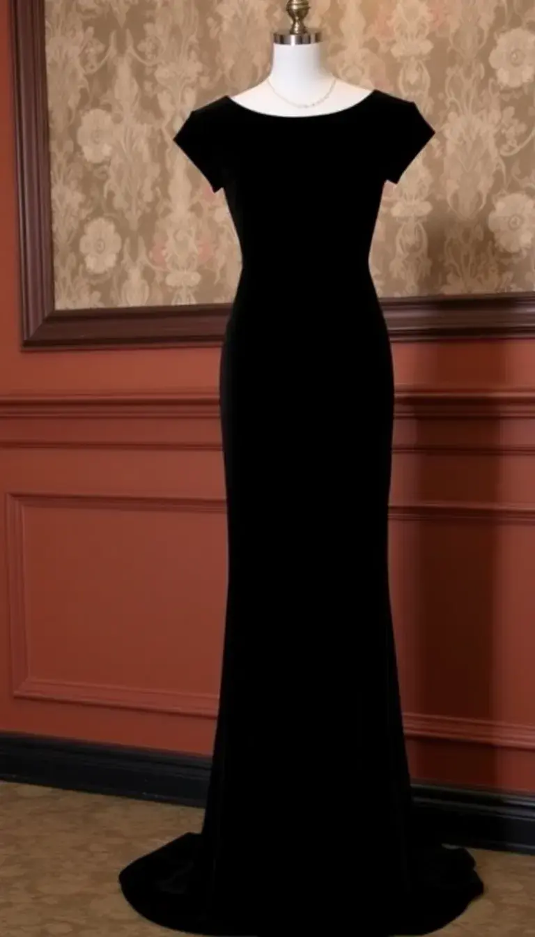 Black Velvet Formal Dress