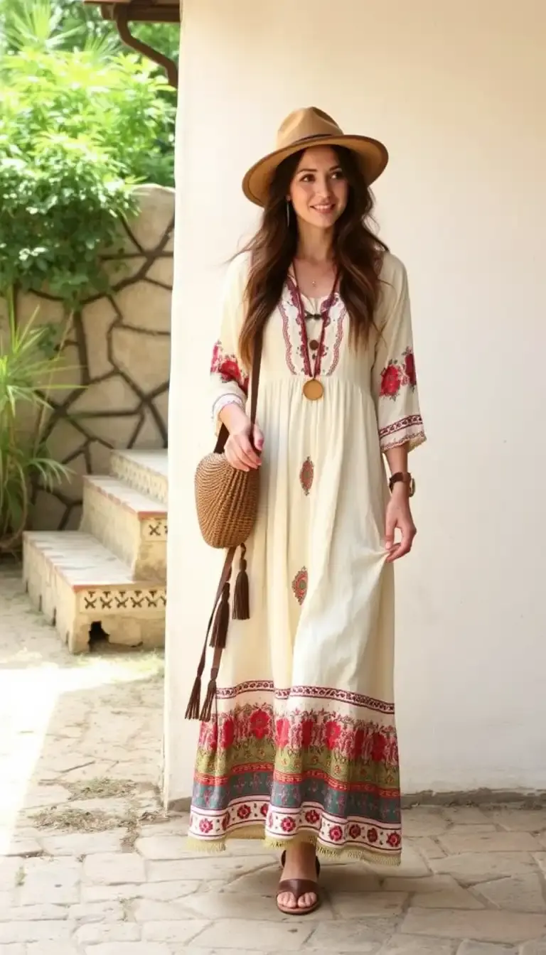 Vintage Boho Long Dress