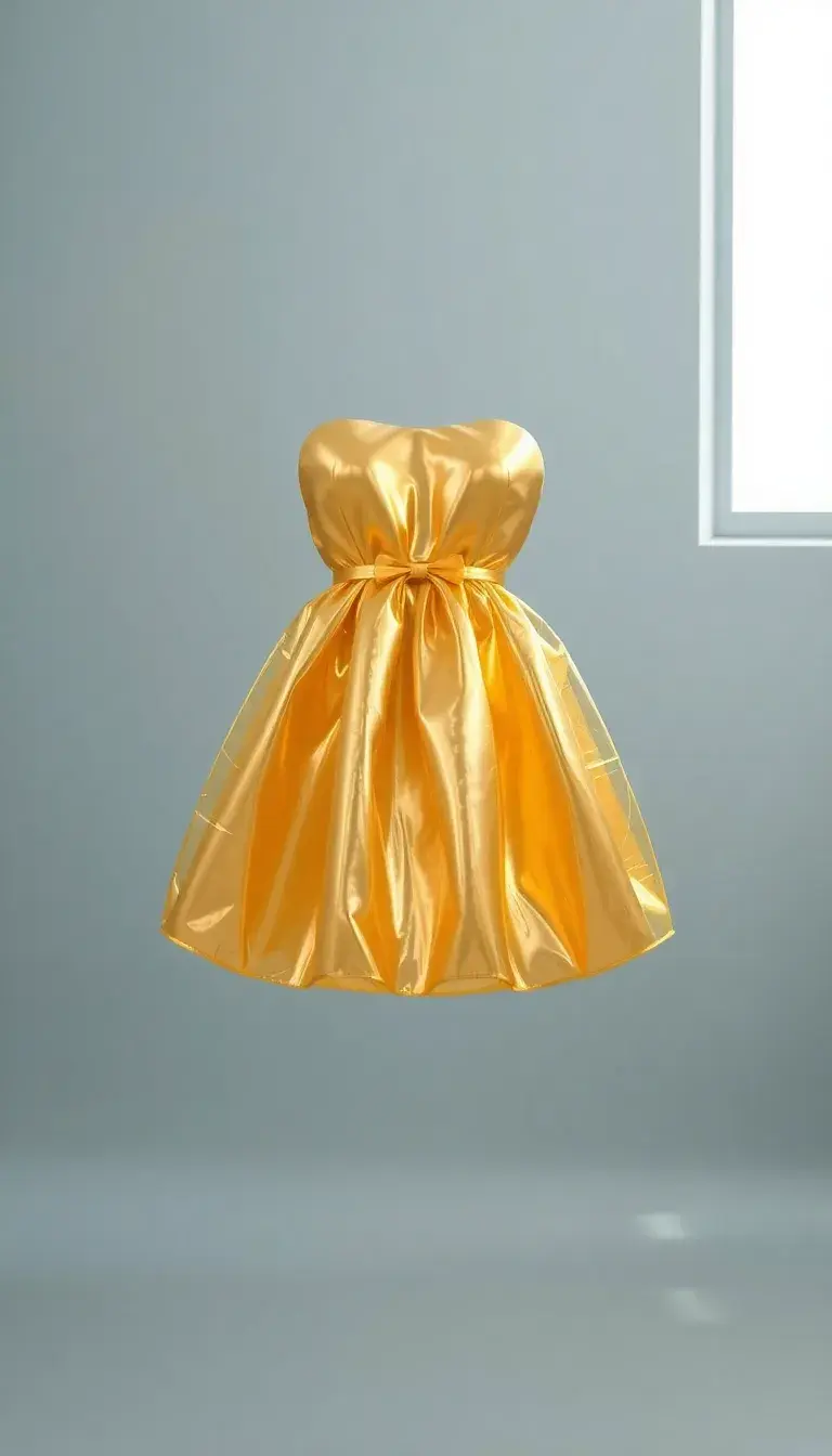 Gold Metallic Bubble Dress