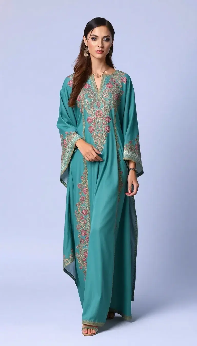 Embroidered Caftan Outfit