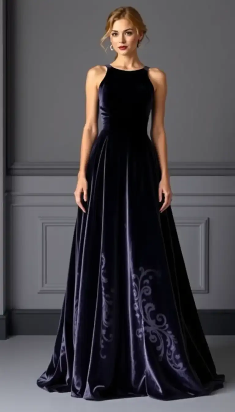 Velvet Cinderella Evening Dress
