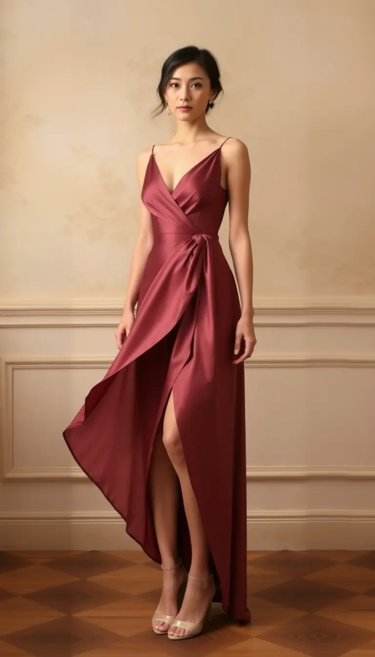 Wrap Cocktail Dress Elegant