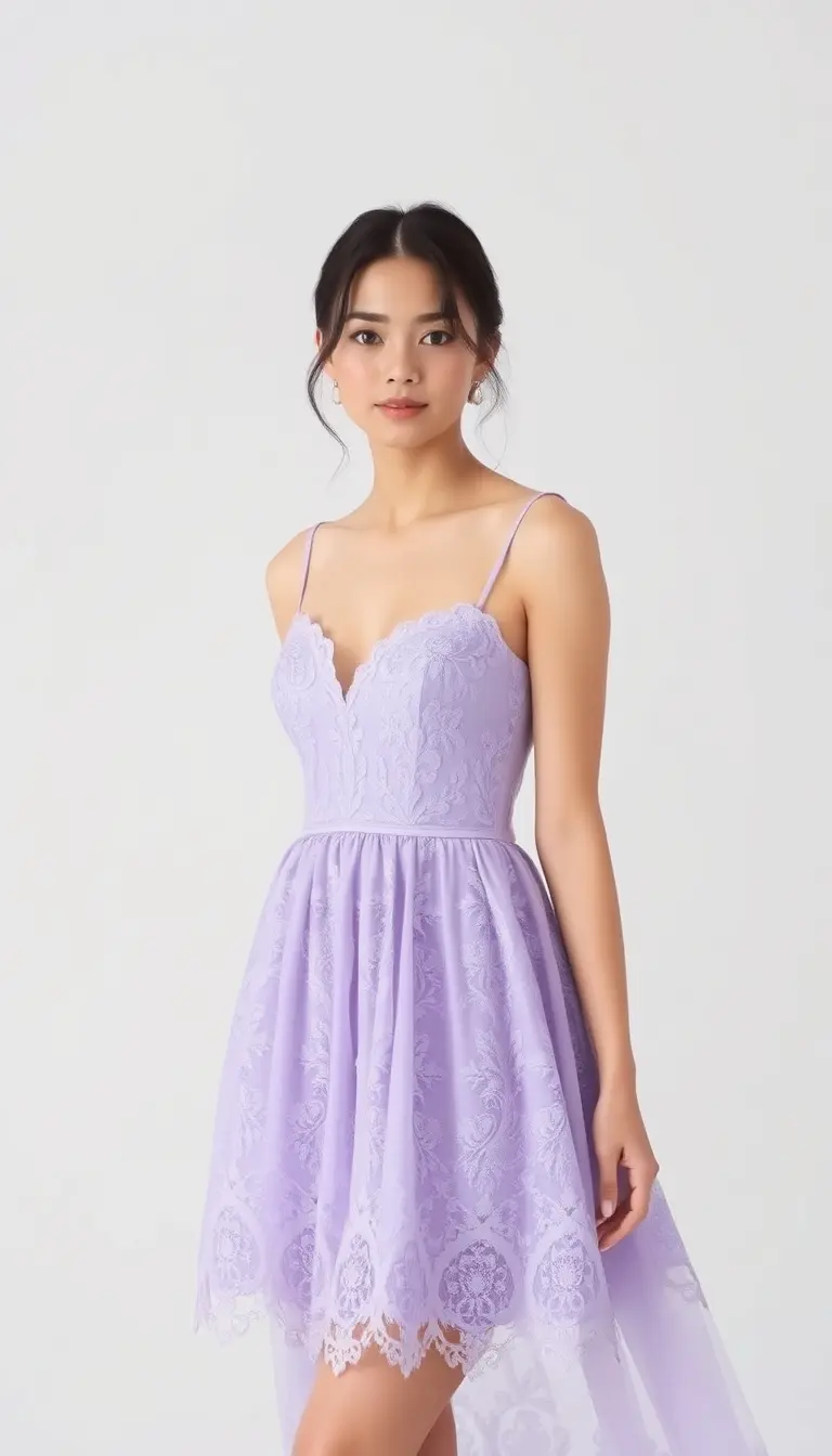 Lilac Purple Lace Dress