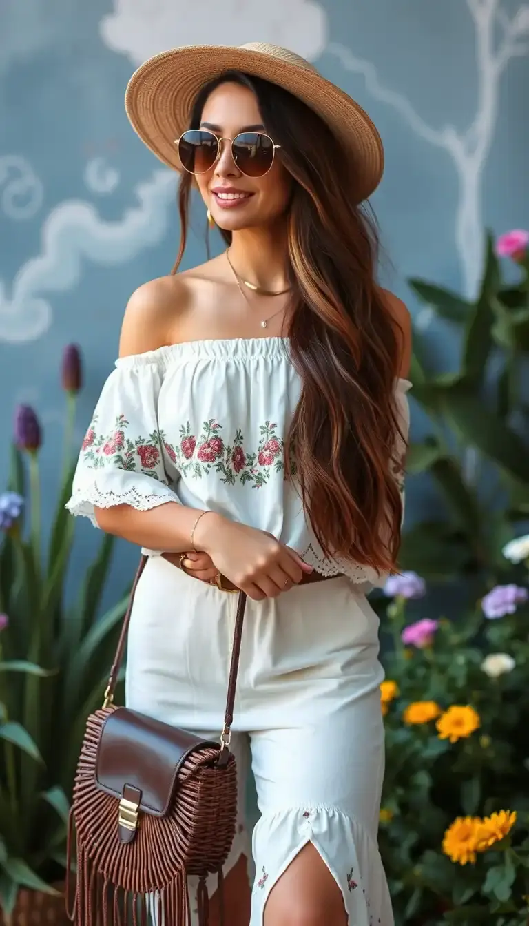 Off-Shoulder Boho Outfit
