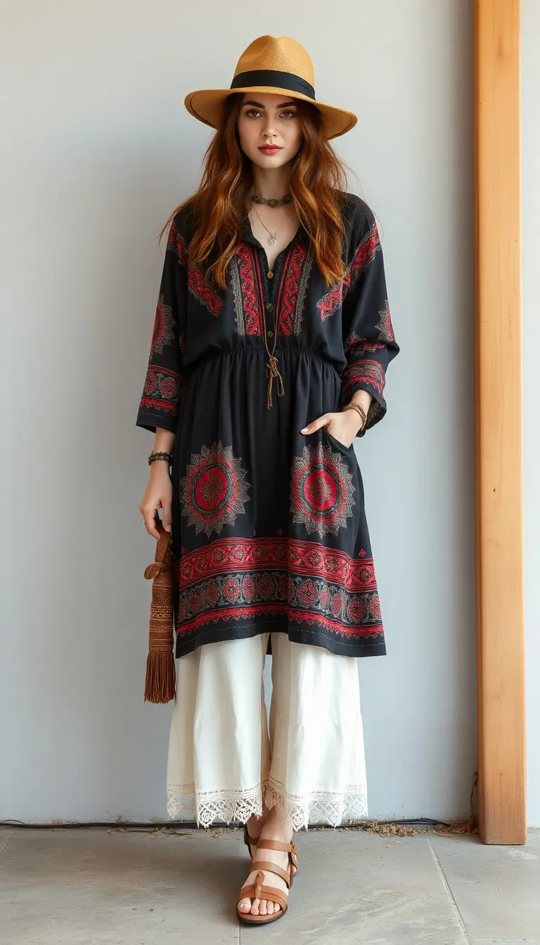 Vintage Boho Casual Dress