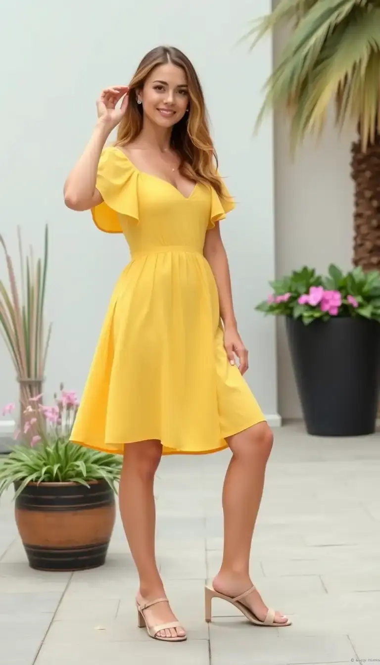 Mini Sundress in Yellow