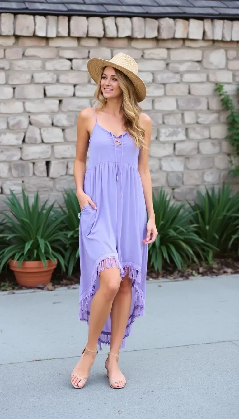 Lavender Boho Sundress