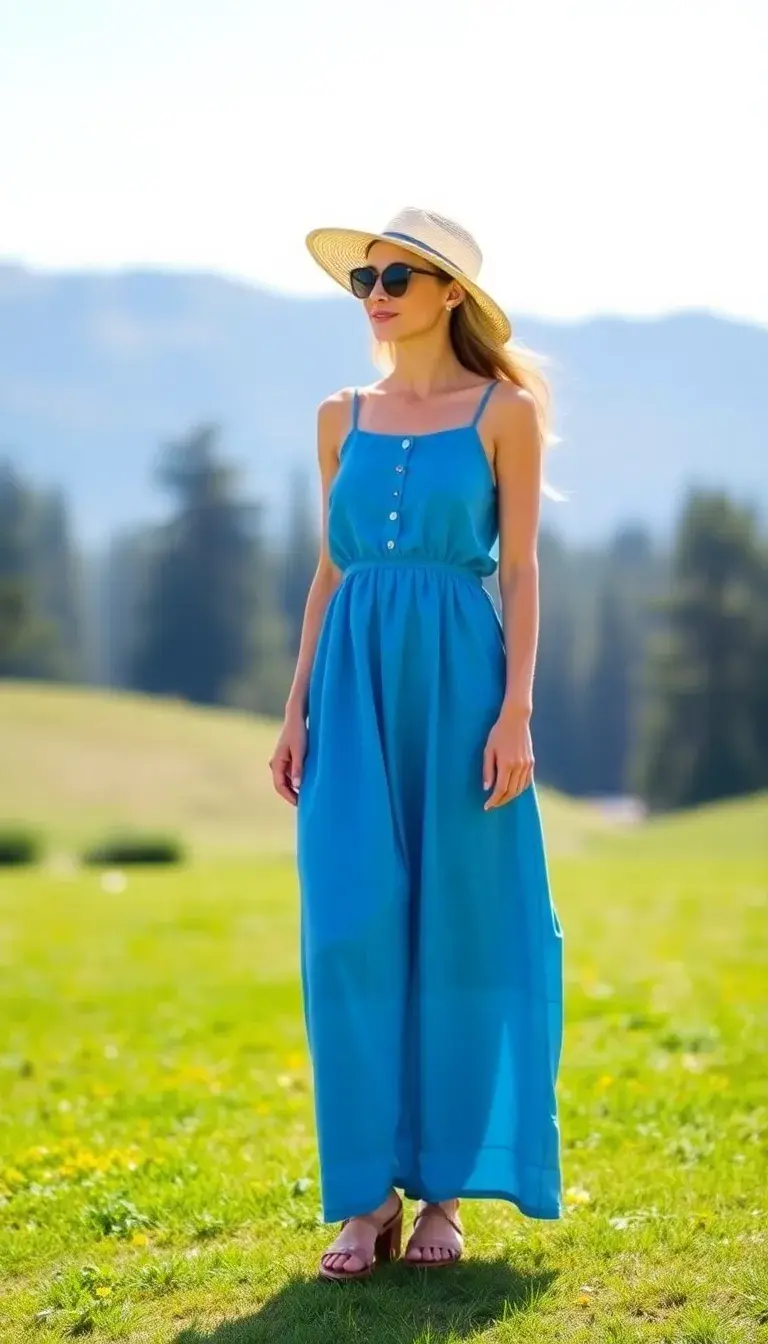 Blue Linen Sundress
