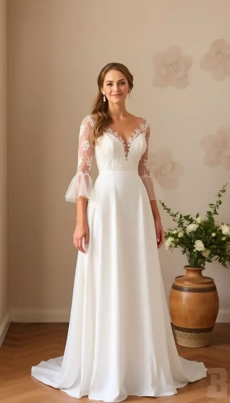 Modest A-Line Bridal Dress