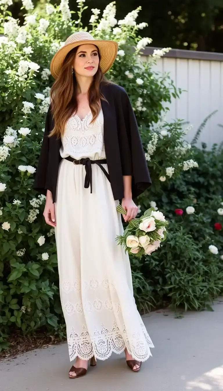 Modest Boho Bridal Outfit