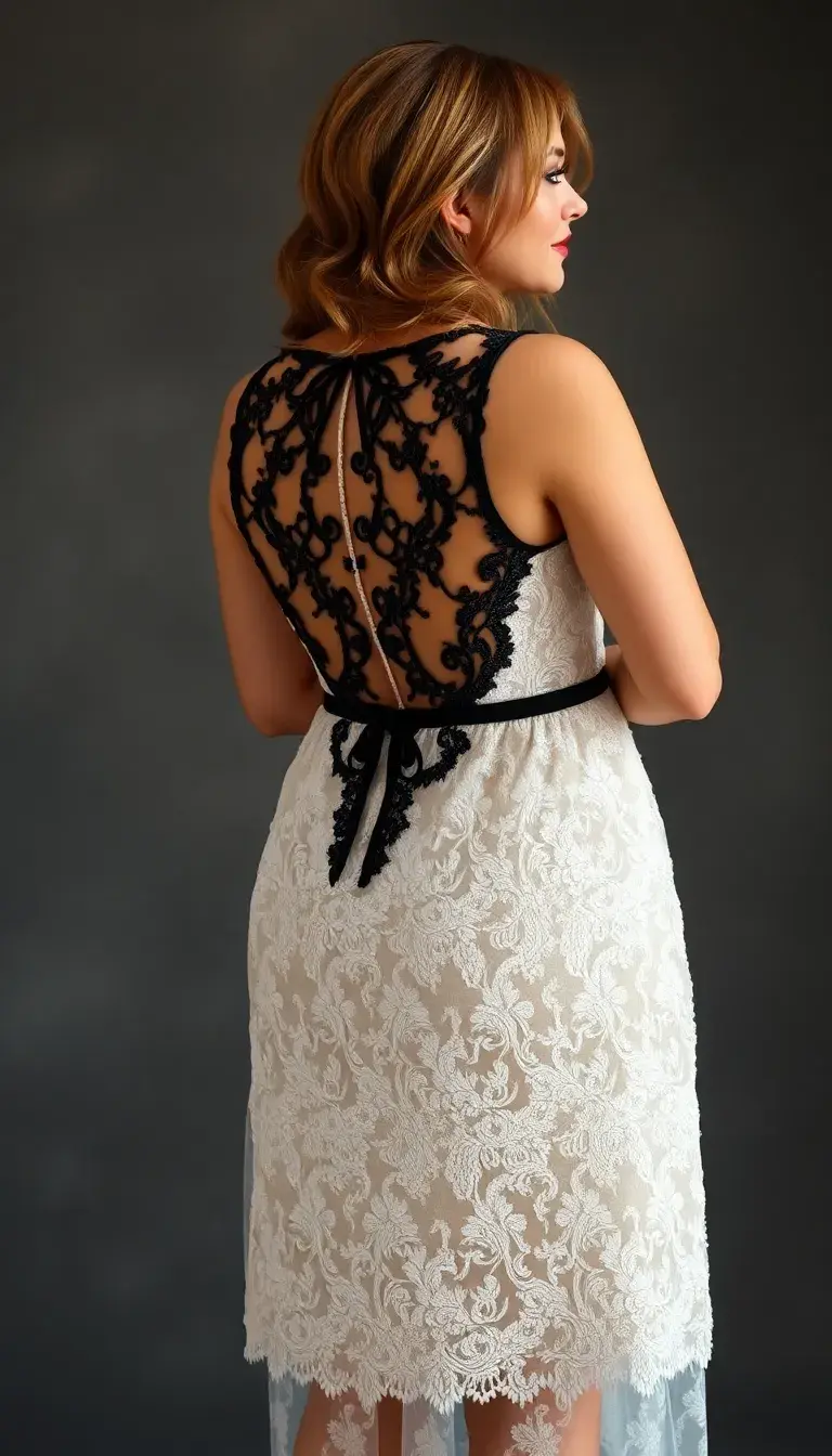 Plus Size Lace Cocktail Dress