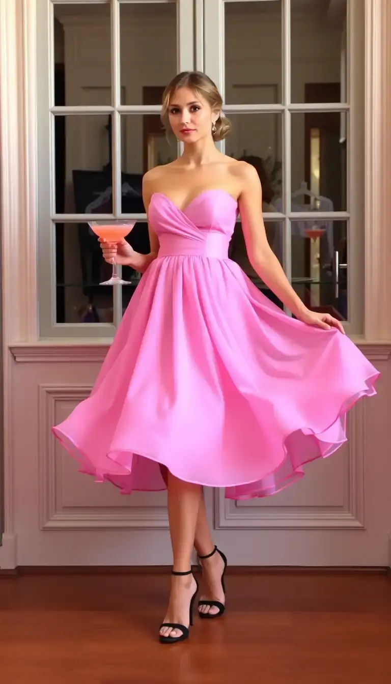Plus Size Chiffon Cocktail Dress